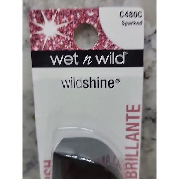 Wet N Wild Wildshine Sparked C480C Nail Color Pink‎ Glitter in Clear Base - Picture 5 of 7